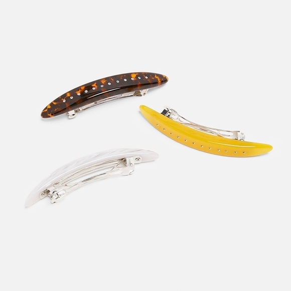 ZARA Sparkly Acetate Hair Clips - Picture 2 of 8